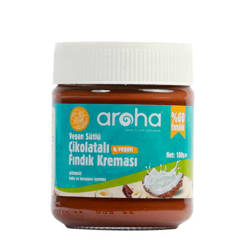 AROHA Vegan Sütlü Fındık Kreması (Hindistan Cevizi Sütlü) 180g