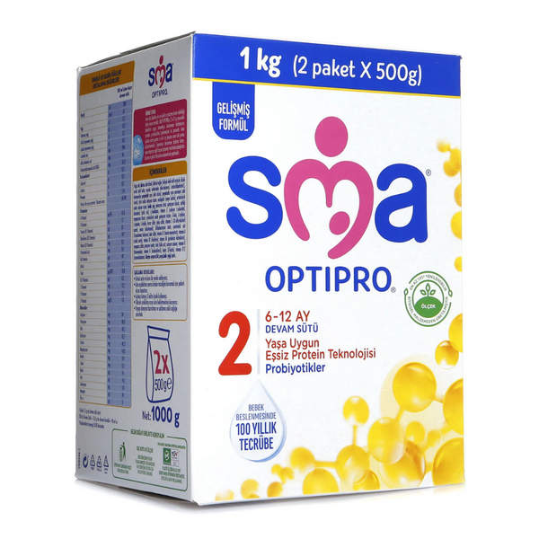 Optipro Protein SMA Optipro Probiyotik 2 Bebek Sütü 1KG (2 Paket x 500gr) (6-12 Ay ...