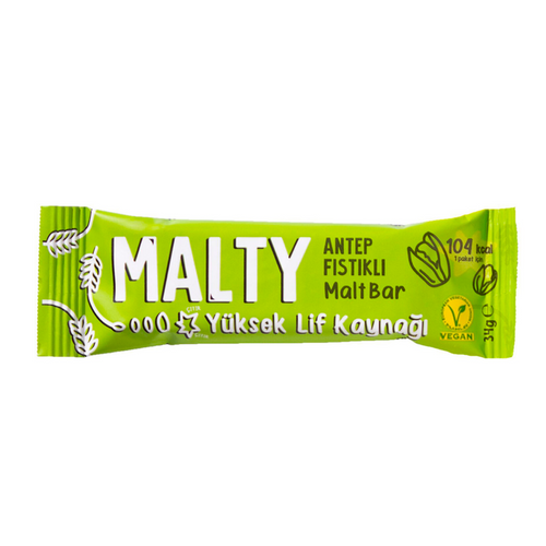 MALTY Antep Fıstıklı Ve Maltlı Meyve Barı 34g