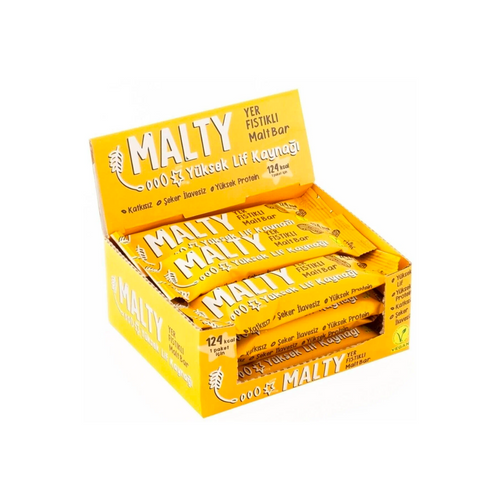 MALTY Yer Fıstıklı ve Maltlı Bar 34g X 12 Adet