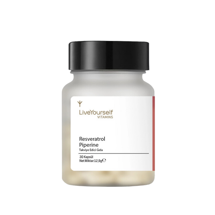 LIVE YOURSELF Resveratrol Piperine 30 Kapsül