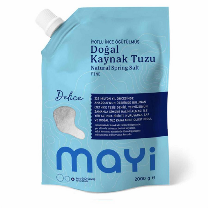 MAYİ TUZ Öğütülmüş Sofra Tuzu 2 Kg (İyot İlaveli)