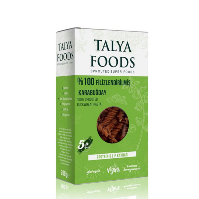 TALYA FOODS Filizlendirilmiş Çiğ Karabuğday Makarnası 200g