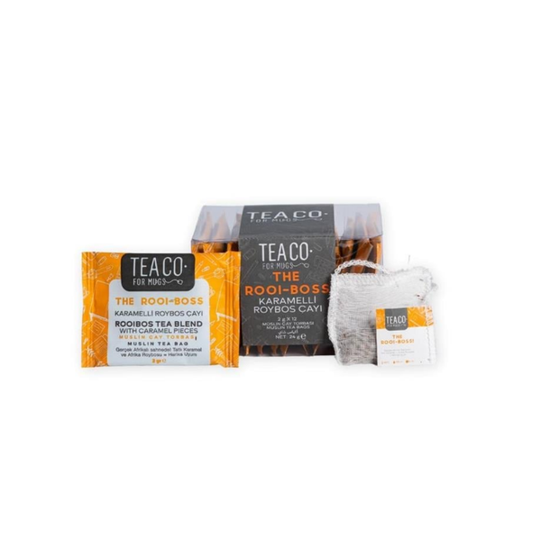 TEA CO Karamelli Roybos Çayı Müslin Çay Poşeti Çayı 12x2g - The Rooi-Boss