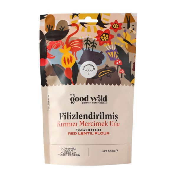 THE GOOD WILD Filizlendirilmiş Kırmızı Mercimek Unu 300g