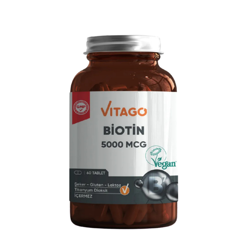 VİTAGO Premium Biotin 5000 Mcg 60 Tablet