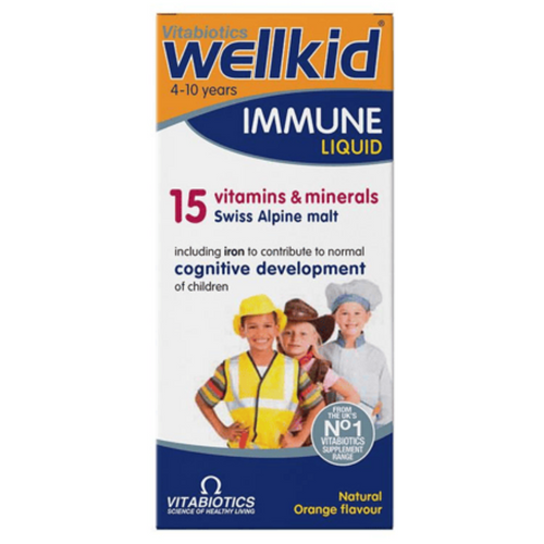 VİTABİOTİCS Wellkid Immune Liquid Sıvı Takviye 150 ml | 4-10 Yaş