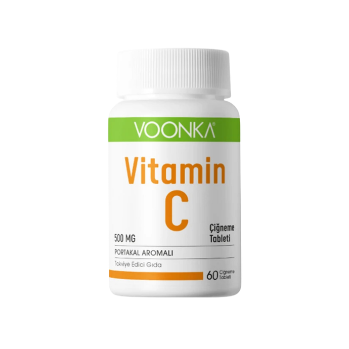 VOONKA Vitamin C Çiğneme Tableti Vitamin C İçeren Portakal Aromalı 60 Tablet