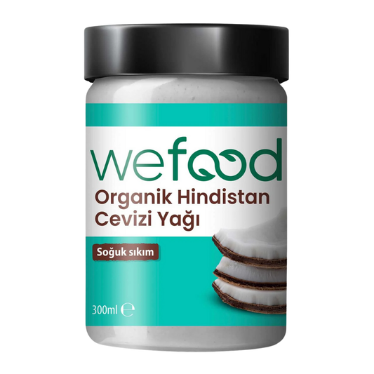 WEFOOD -Organik- Hindistan- Cevizi Yağı -300ml -(Soğuk Sıkım)