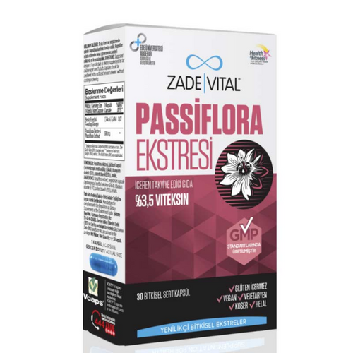 ZADE VİTAL Passiflora Incarnata Ekstresi 30 Bitkisel Kapsül