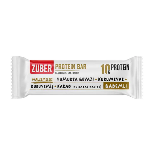 ZÜBER Protein Bar Bademli Glutensiz 40g