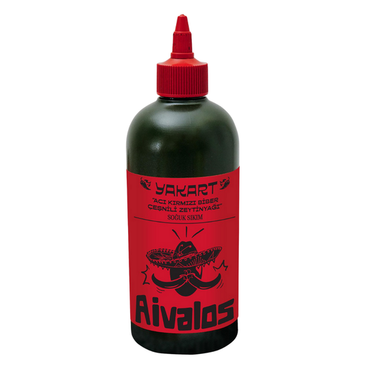 AİVOLOS Yakart Acı Kırmızı Biber Çeşnili Zeytinyağı 330 Ml