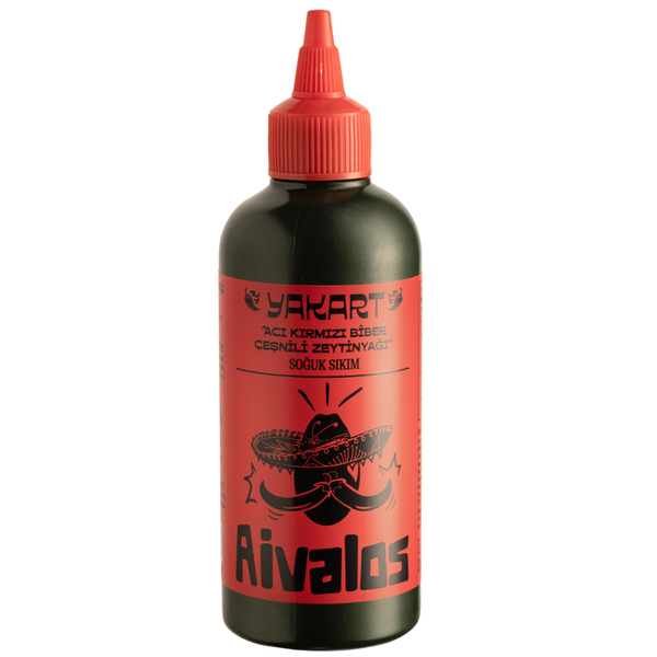 AİVALOS Yakart Acı Kırmızı Biber Çeşnili Zeytinyağı 330ml