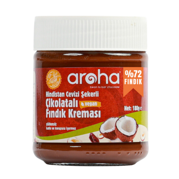 AROHA Hindistan Cevizi Şekerli Çikolatalı Fındık Kreması 180g
