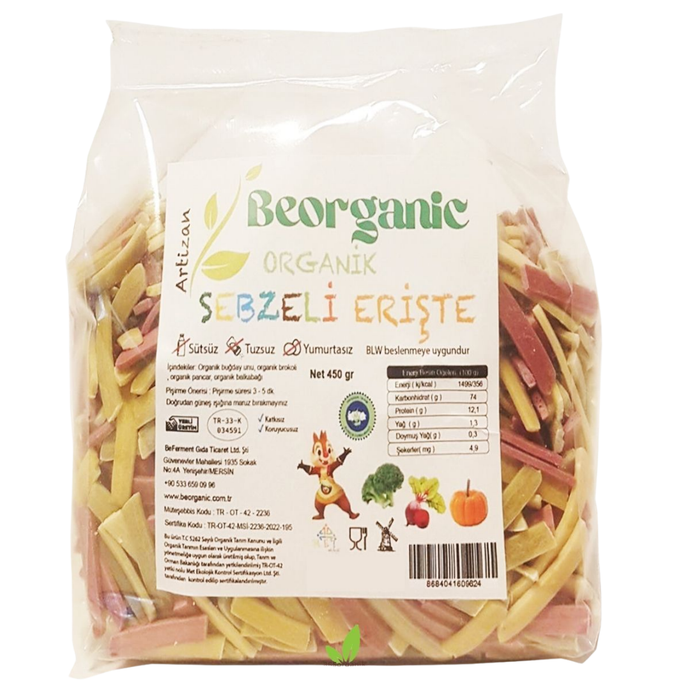 BEFERMENT Organic Sebzeli Erişte 450g