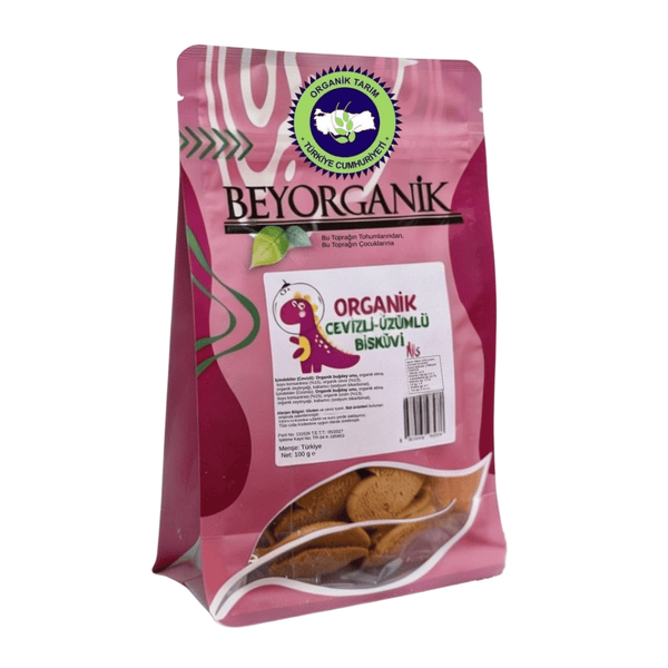 BEYORGANİK Organik Cevizli Üzümlü Bisküvi Miks 100g