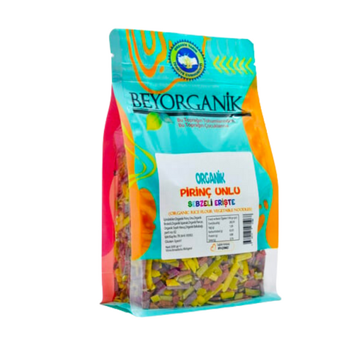 BEYORGANİK Organik Pirinç Unlu Sebzeli Erişte 300g