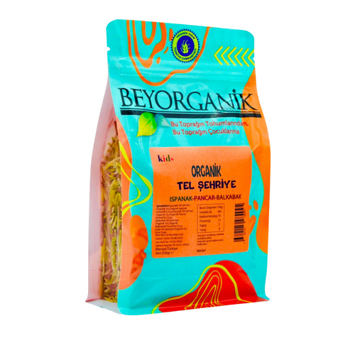 BEYORGANİK Organik Tel Şehriye Pancarlı-Ispanaklı 200g