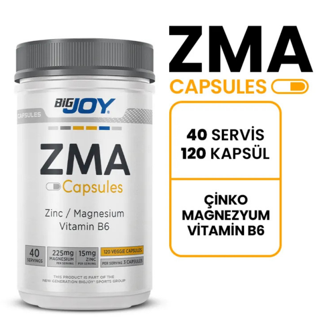 BİGJOY Sports ZMA 120 Kapsül – Özel Beslenme