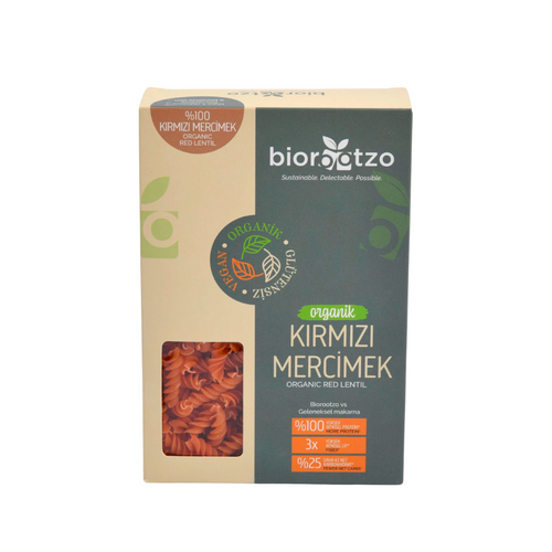 BİOROOTZO Kırmızı Mercimek Fusilli 200g