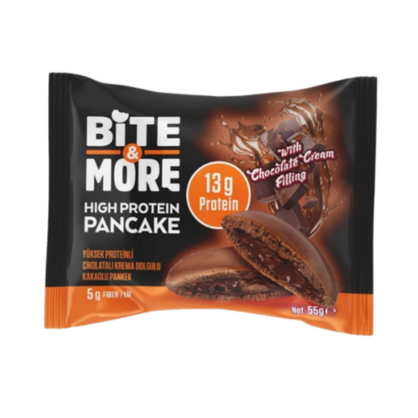 BİTE&MORE Çift Çikolatalı Kakaolu Protein Pankek 55g