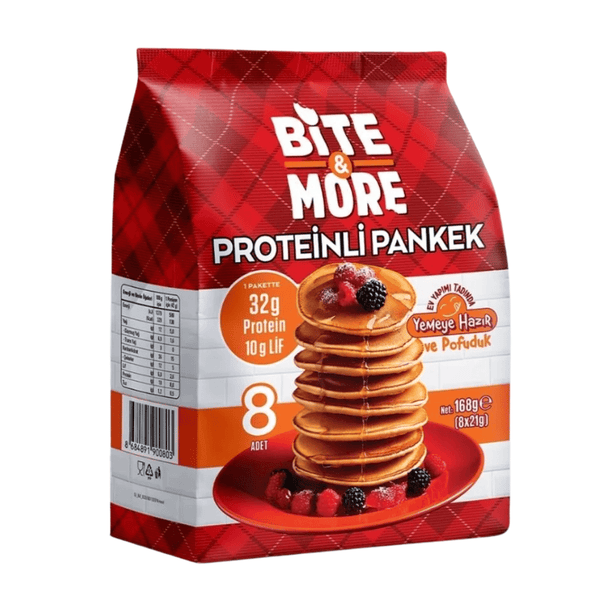 BİTE&MORE Kahvaltılık Protein Pankek 8 Adet 168g