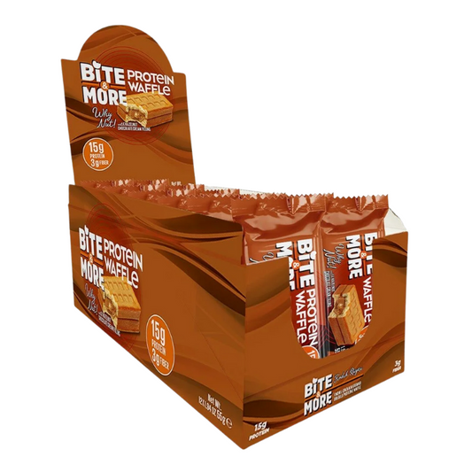 BITE&MORE Protein Waffle Fındıklı 55g x 12 Adet