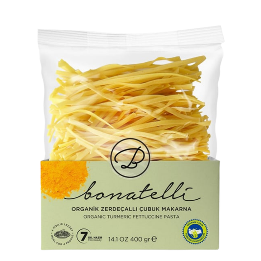 BONATELLİ Organik Zerdeçallı Çubuk Makarna 400g