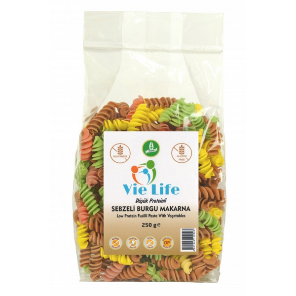 VİE LİFE Proteini Azaltılmış Sebzeli Burgu Makarna 250g