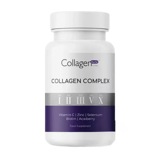 COLLAGEN FORTE 5 Tip Kolajen Complex Tip 1,2,3,5 Ve Tip 10 Biotin, Çinko, Selenyum, Vitamin C & Açai, 90 Tablet