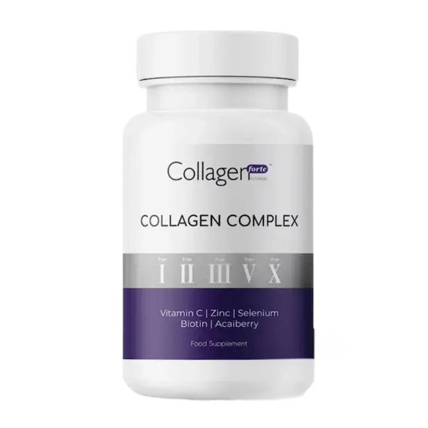COLLAGEN FORTE 5 Tip Kolajen Complex Tip 1,2,3,5 Ve Tip 10 Biotin, Çinko, Selenyum, Vitamin C & Açai, 90 Tablet