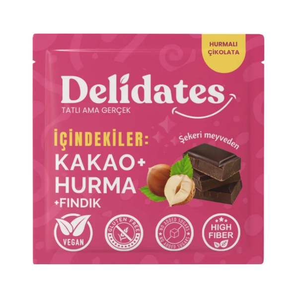 DELİDATES Fındıklı Hurmalı Çikolata 40g