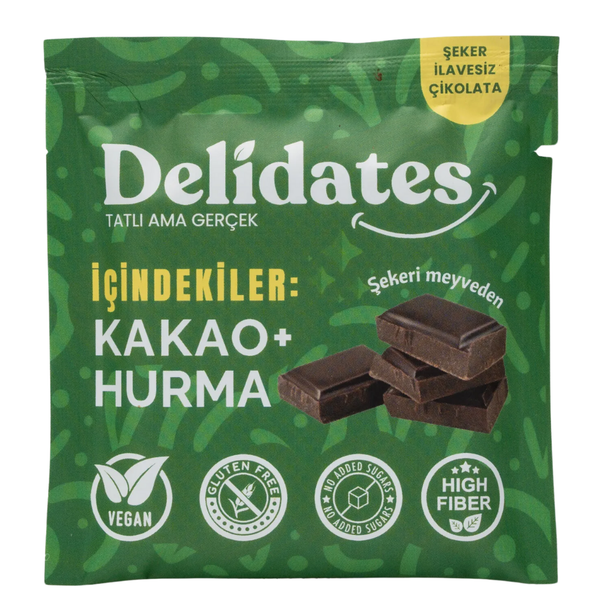 DELİDATES Sade Hurmalı Çikolata 40g