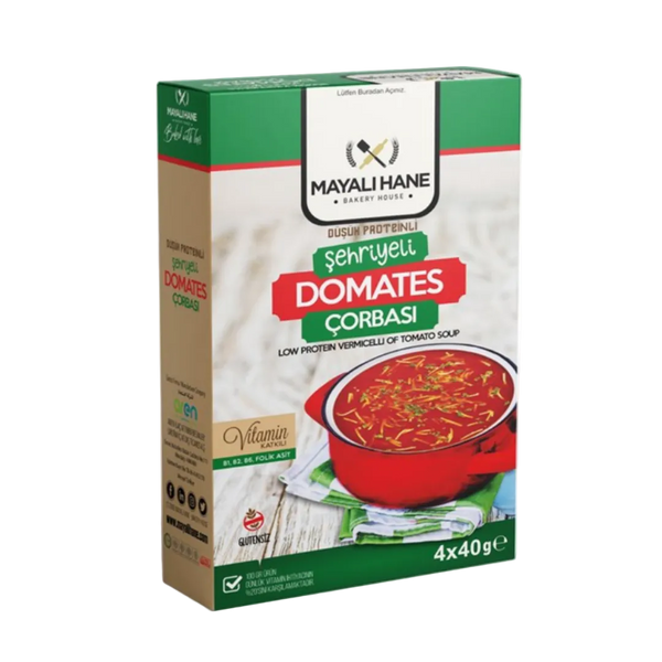 MAYALI HANE Düşük Proteinli Şehriyeli Domates Çorbası 4x40 gr