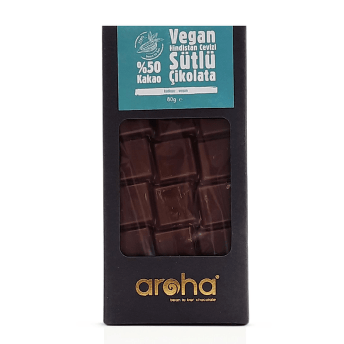 AROHA Vegan Organik Hindistan Cevizi Sütlü Çikolata 80g