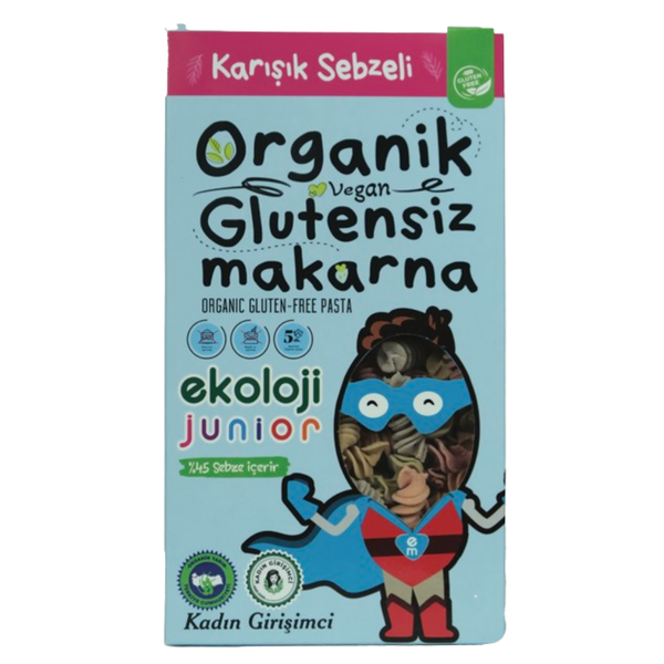 EKOLOJİ MARKET Junior Organik Glutensiz Sebzeli Burgu Makarna 200g