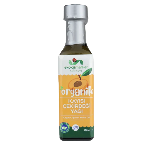 EKOLOJİ MARKET Organik  Kayısı Çekirdeği Yağı Soğuk Sıkım 100ml