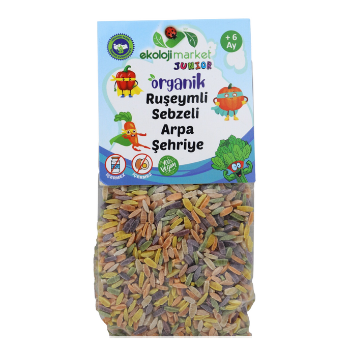 EKOLOJİ MARKET Organik Ruşeymli Sebzeli Arpa Şehriye 250g