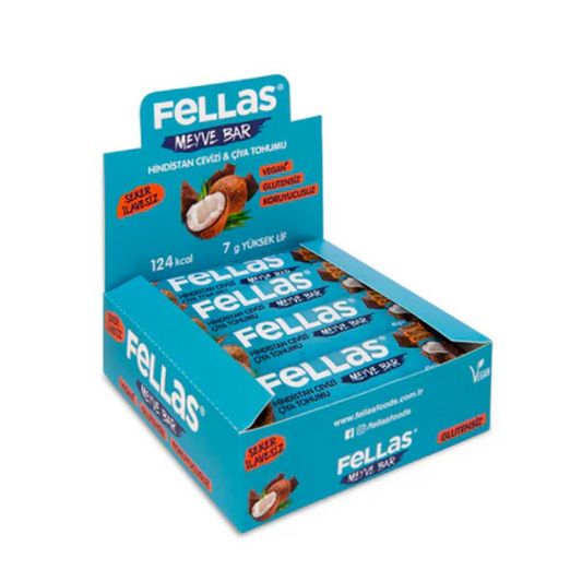 FELLAS Chia Hindistan Ceviz Vitamin Meyve Bar 40G X 12