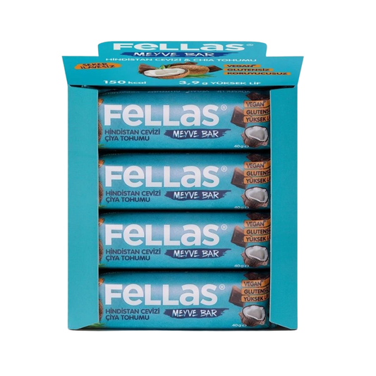 FELLAS Chia Hindistan Ceviz Vitamin Meyve Bar 40G X 12