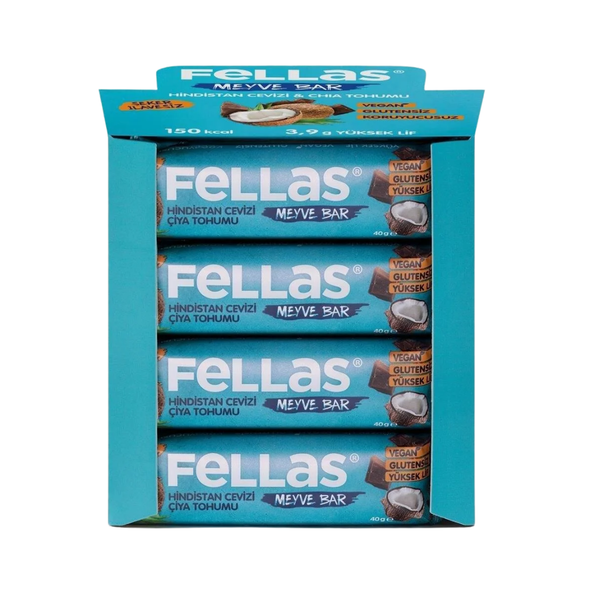 FELLAS Chia Hindistan Ceviz Vitamin Meyve Bar 40G X 12