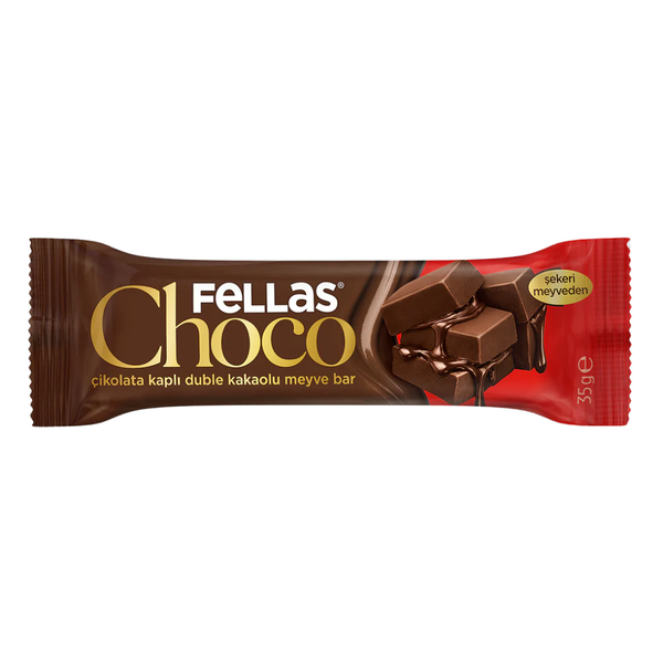 FELLAS Choco Çikolata Kaplı Duble Kakaolu Meyve Bar 35g