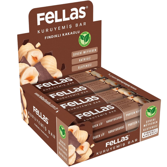 FELLAS Fındıklı Kakaolu Kuruyemiş Bar 12 Adet 30g