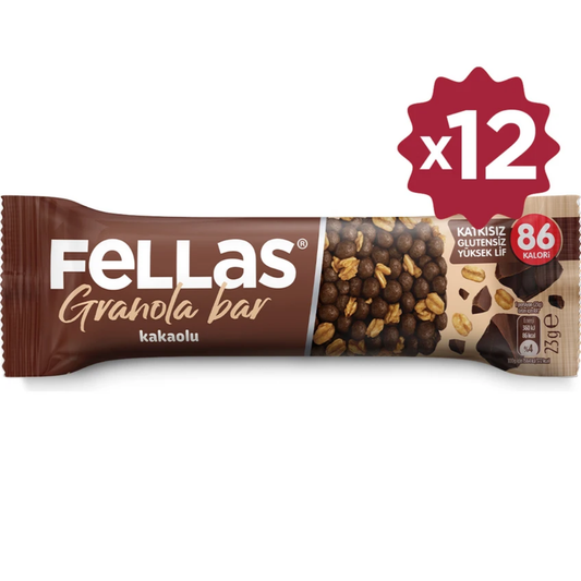FELLAS Kakaolu Granola Bar 23g x 12 Adet