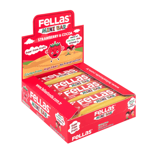 FELLAS Kids Meyve Bar  Çilekli ve Kakaolu 28g x 12 Adet
