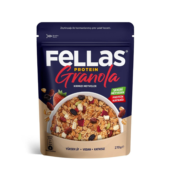 FELLAS Kırmızı Meyveli Granola 270g