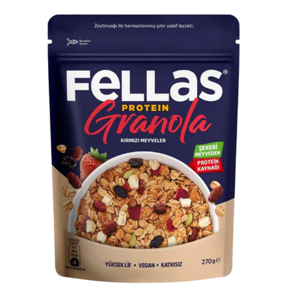 FELLAS Kırmızı Meyveli Granola 270g
