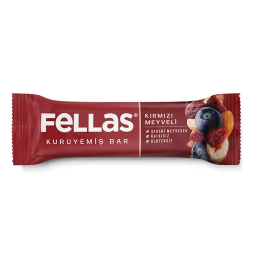 FELLAS Kırmızı Meyveli Kuruyemiş Bar 30g