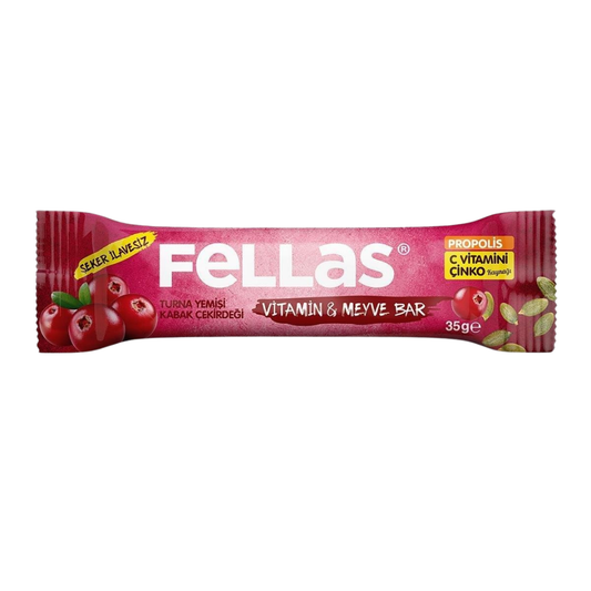 FELLAS Turna Yemişi ve Kabak Çekirdeği Vitamin & Meyve Bar 35g
