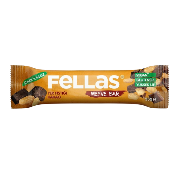 FELLAS Yer Fıstığı ve Kakaolu Meyve Bar 35g